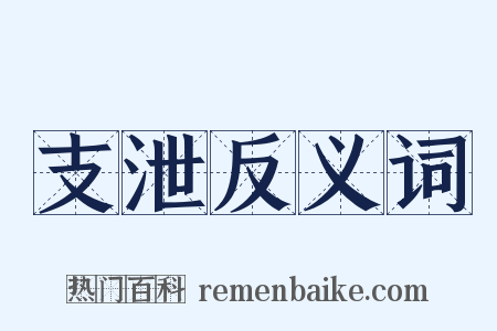 支泄反义词是什么意思的图片